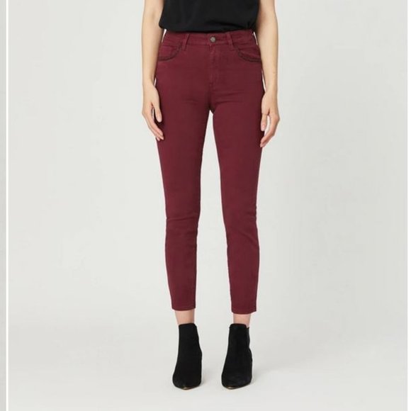 Burgundy Skinny Jeans - Picture 1 of 6